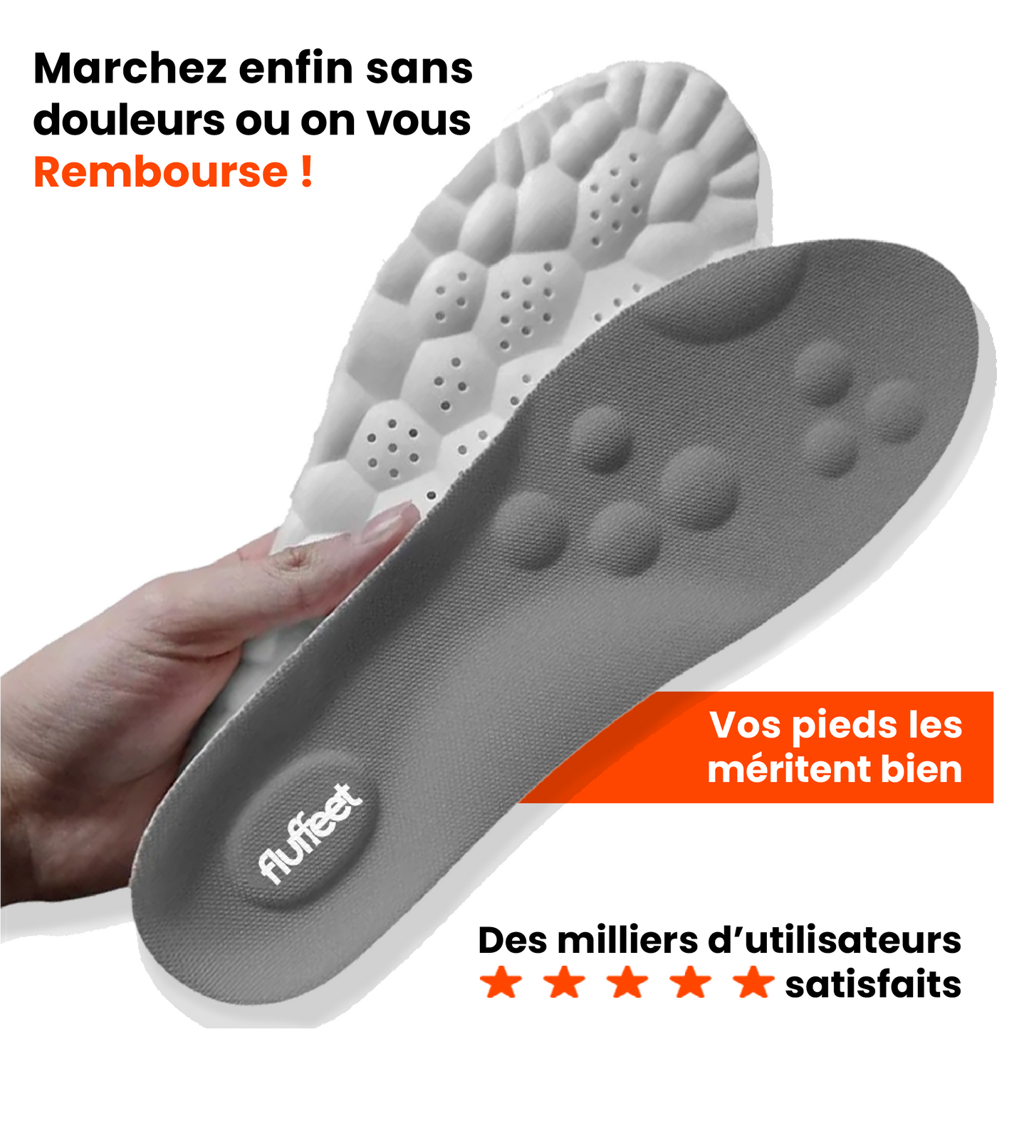 Fluffeet Semelle de Maintien Massantes
