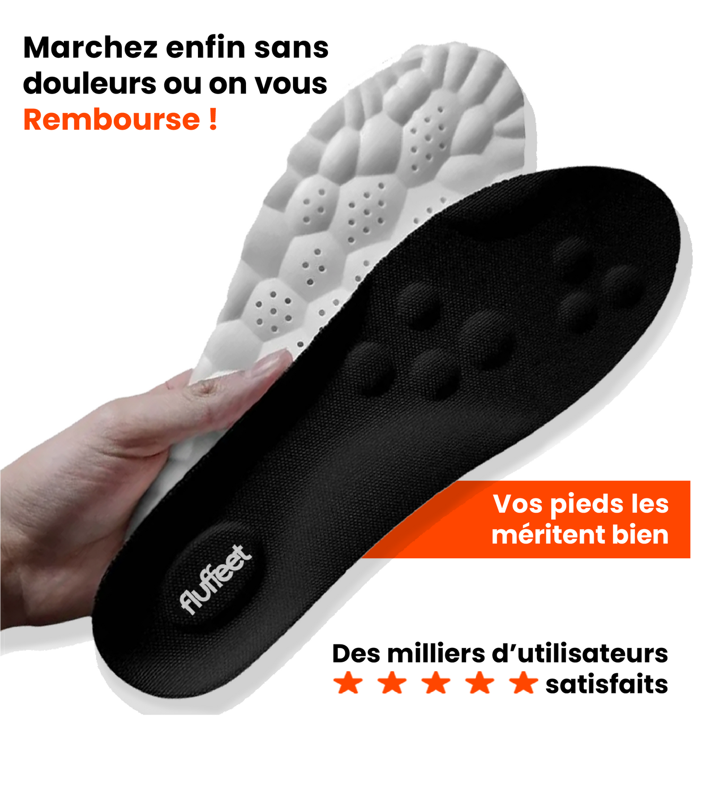 Fluffeet Semelle de Maintien Massantes