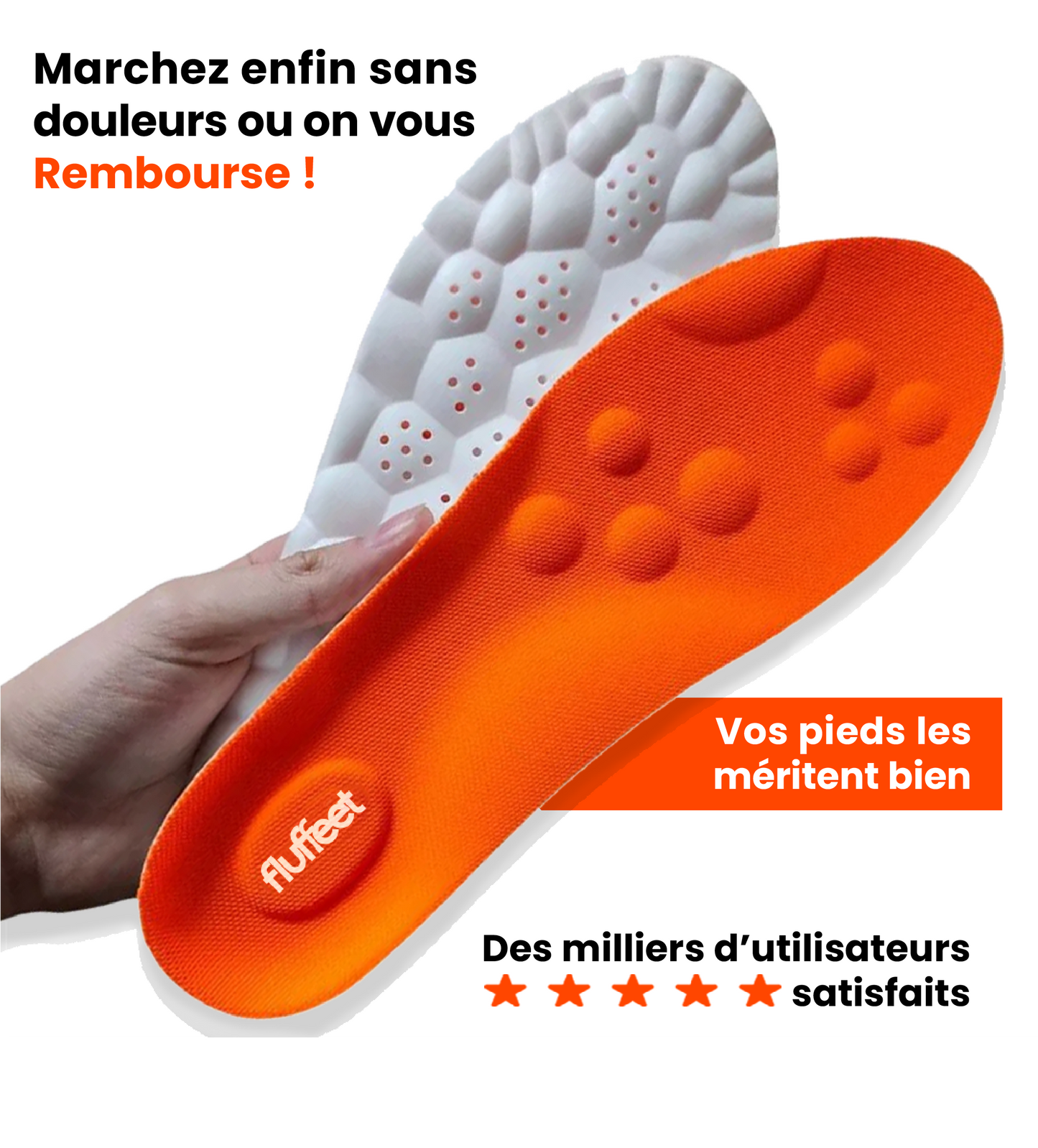 Fluffeet Semelle de Maintien Massantes